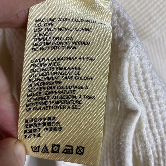 Anthropologie Gratitude Graphic Long Sleeve thermal oversized pullover Size XL - Picture 5 of 7